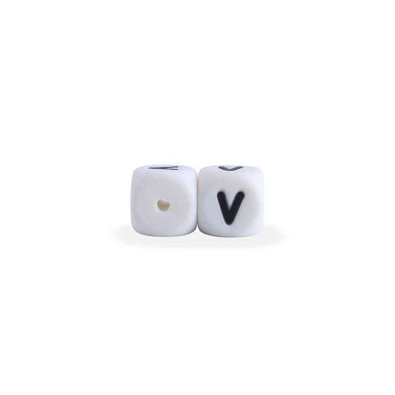 Silicone Letter Beads For Pacifier Chains | 12 mm