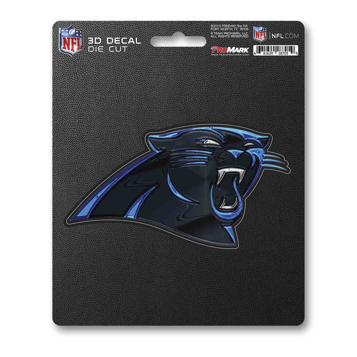 Carolina Panthers Decal 5x8 Die Cut 3D Logo Design