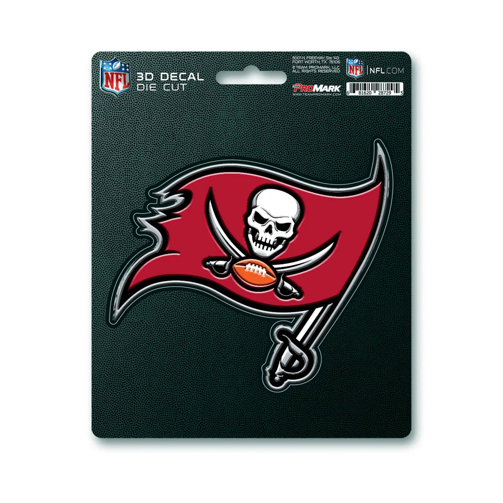 Tampa Bay Buccaneers Decal 5x8 Die Cut 3D Logo Design