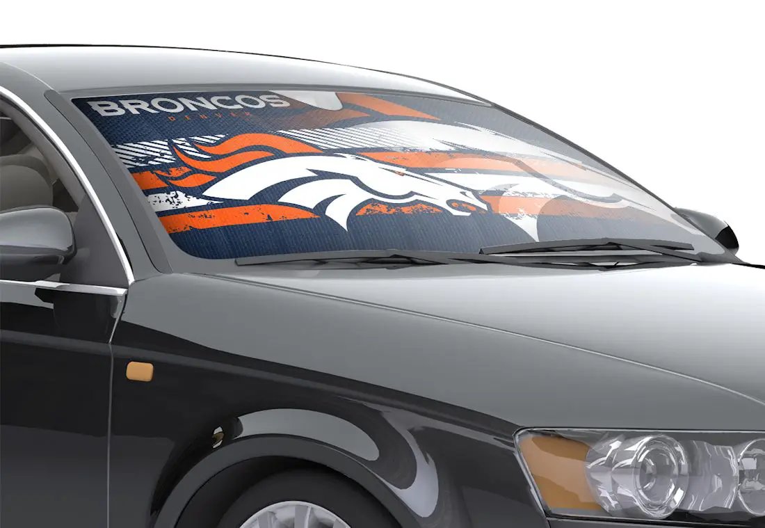 Denver Broncos Auto Sun Shade - 59"x27"