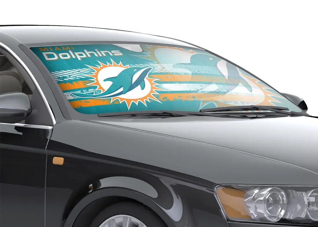 Miami Dolphins Auto Sun Shade - 59"x27"