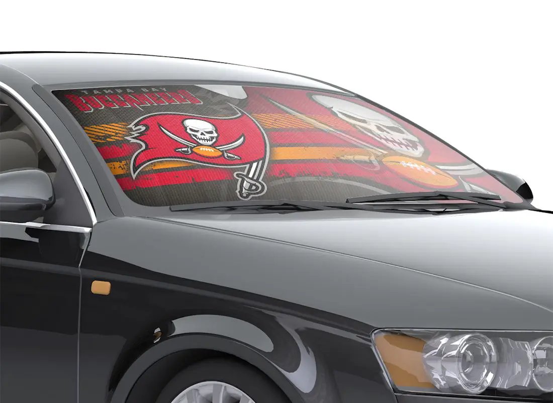 Tampa Bay Buccaneers Auto Sun Shade - 59"x27"