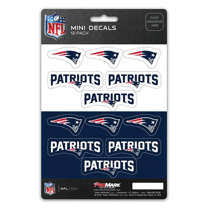 New England Patriots Decal Set Mini 12 Pack