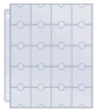 20-Pocket Platinum Page for Coins and Tokens (10 per pack)