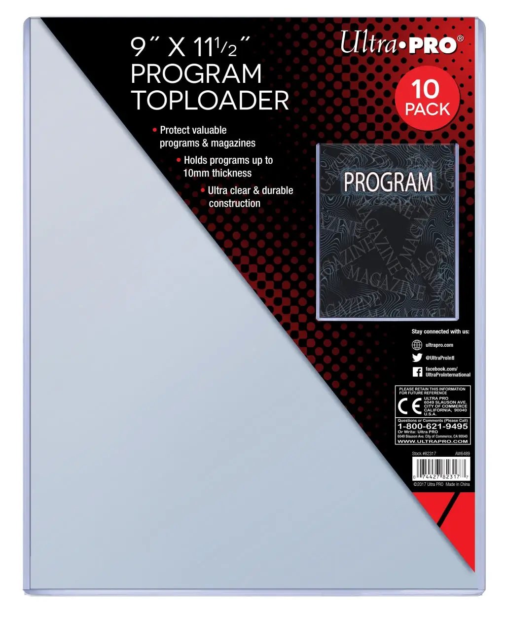 Toploader - Program 10MM Thick (10 per pack)