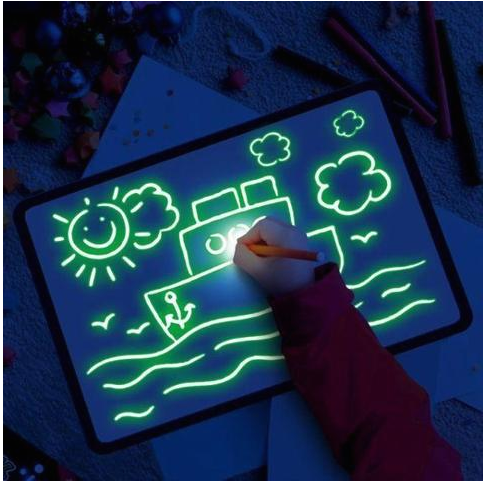 3D Drawing Pad with Light-accumulating Coating and Flashlight Marker - ToylandEU