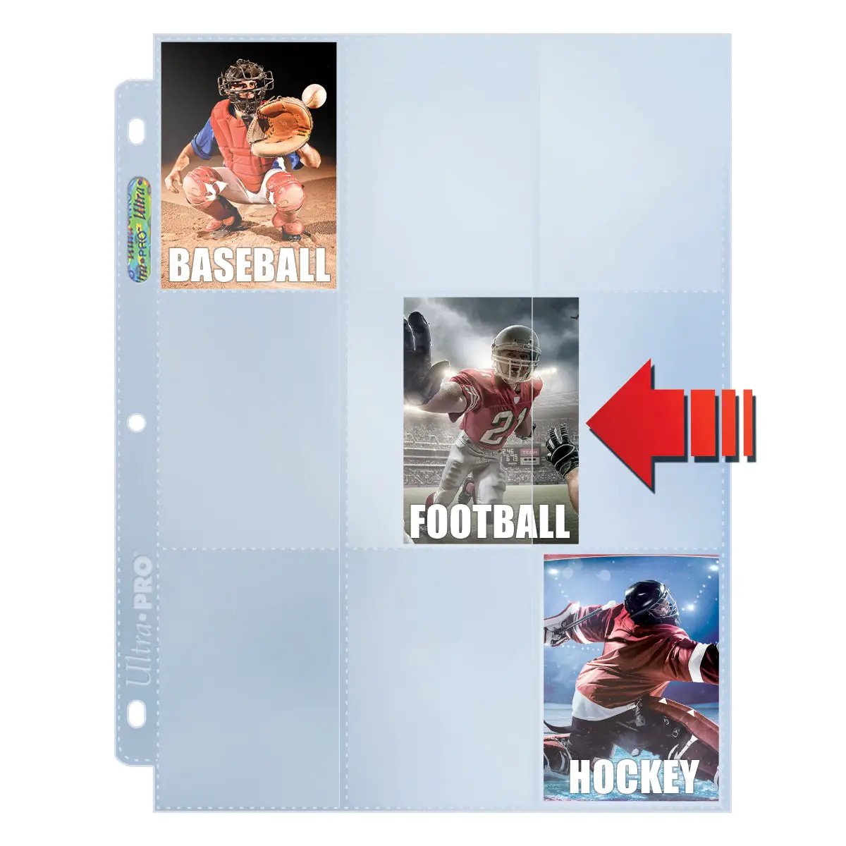 9-Pocket Side Load Page with Clear Background (100ct)