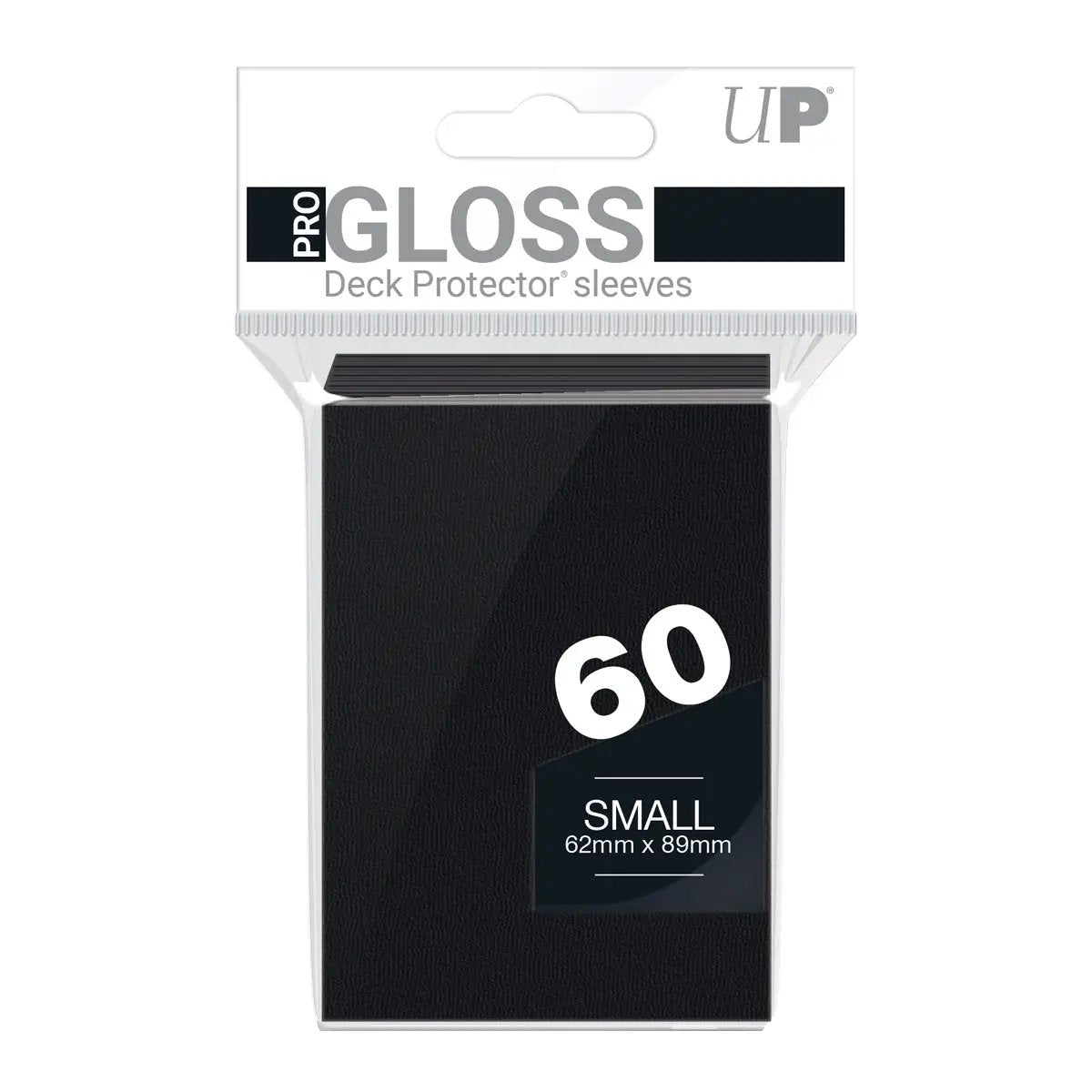 Deck Protector Sleeves - PRO-Gloss - Small Size - Black (One Pack of 60)
