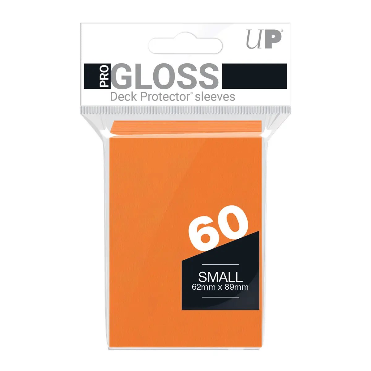 Deck Protector Sleeves - PRO-Gloss - Small Size - Orange (One Pack of 60)