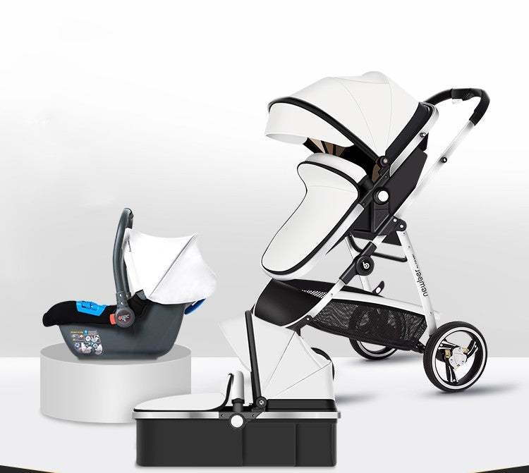 Multifunctional High View Baby Stroller Gift Set | Sleeping Basket