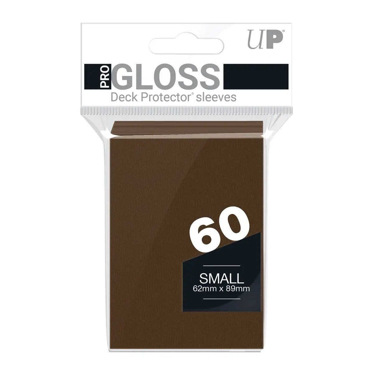 Deck Protector Sleeves - PRO-Gloss - Small - Brown (One Pack of 60)