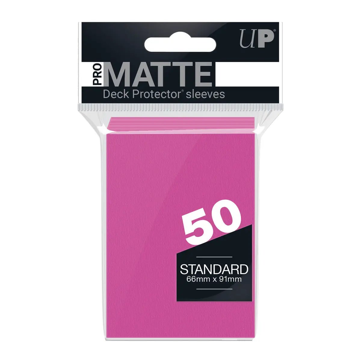 Deck Protector Sleeves - PRO-Matte - Standard - Bright Pink (One Pack of 50)