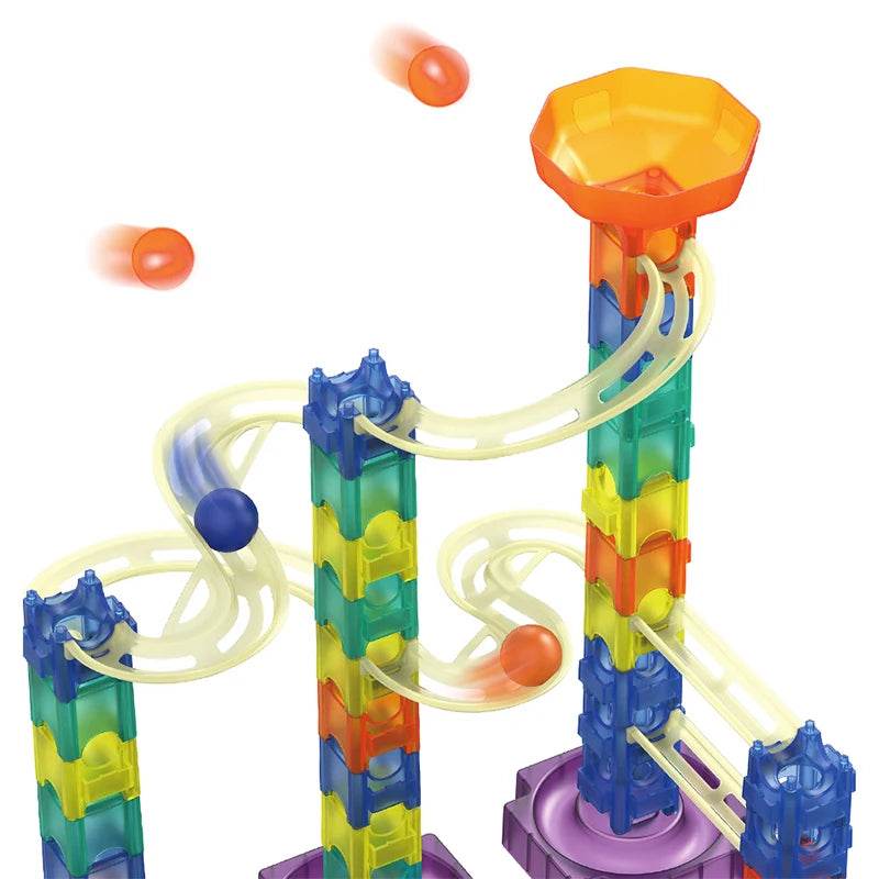 85-Piece 3D Marble Race Track Building Set for Kids' Creative Fun - ToylandEU