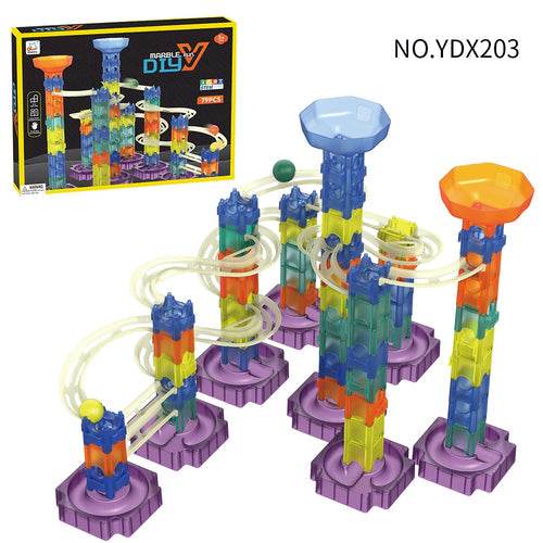85-Piece 3D Marble Race Track Building Set for Kids' Creative Fun - ToylandEU