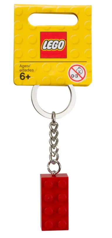LEGO® 2x4 Brick Key Chain | Red Iconic Design | Ages 6+
