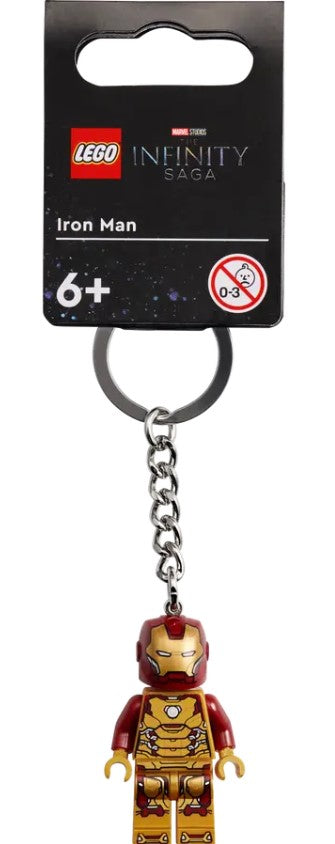 LEGO® Marvel Iron Man Key Chain | Durable Metal Ring | Ages 6+