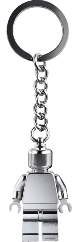LEGO® Silver Minifigure Key Chain | Shiny Design | Ages 6+