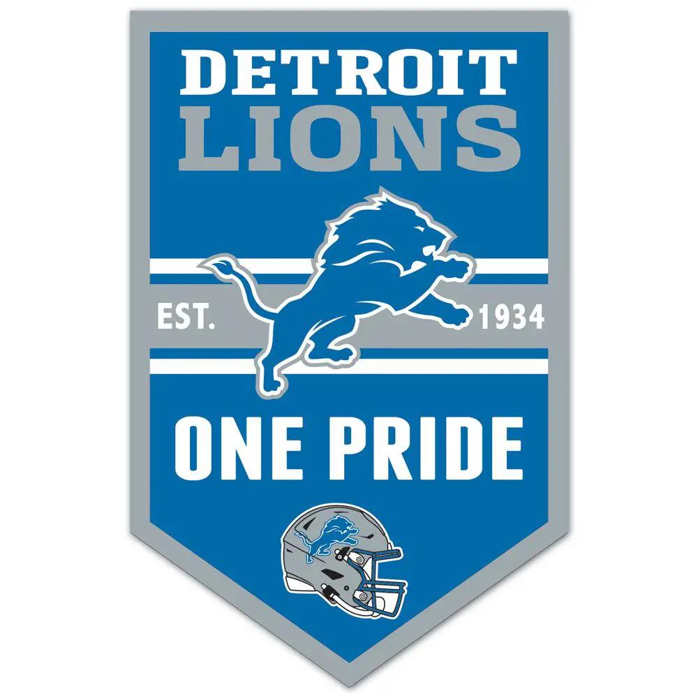 Detroit Lions Sign 11x17 Wood Chevron