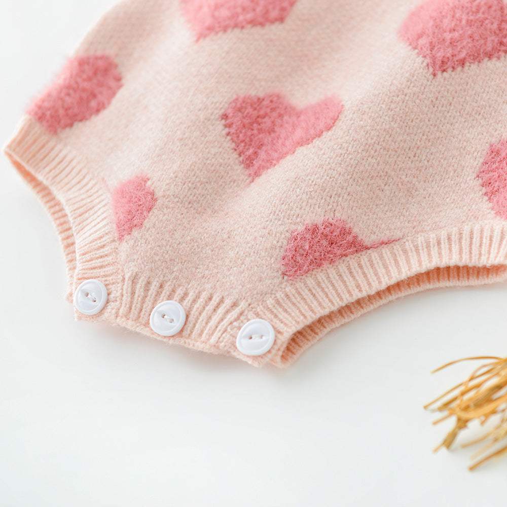 Girls Cotton Heart Sweater Set | Long Sleeve | Spring Autumn | Child Sizes
