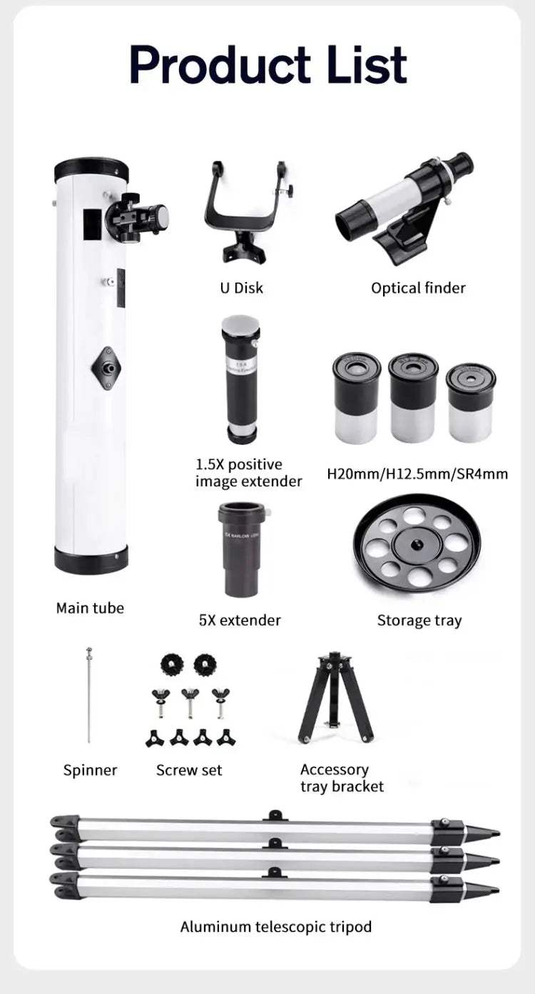 875X Professional Monocular Telescope With 114mm Large Aperture For Stargazing - ToylandEU