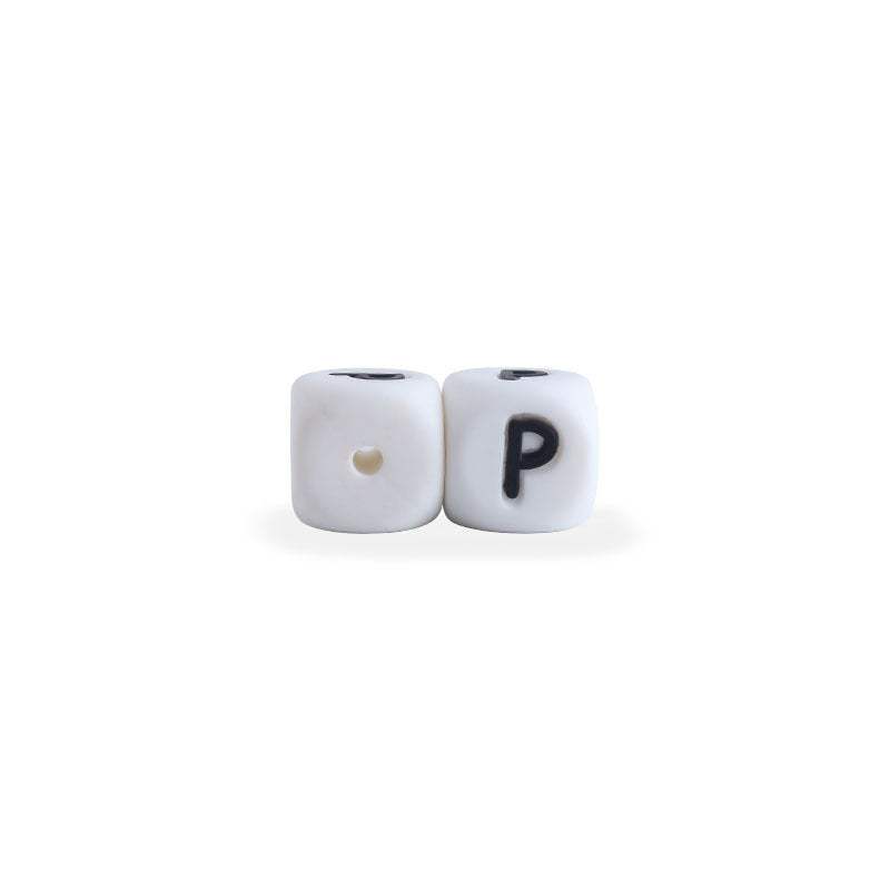 Silicone Letter Beads For Pacifier Chains | 12 mm