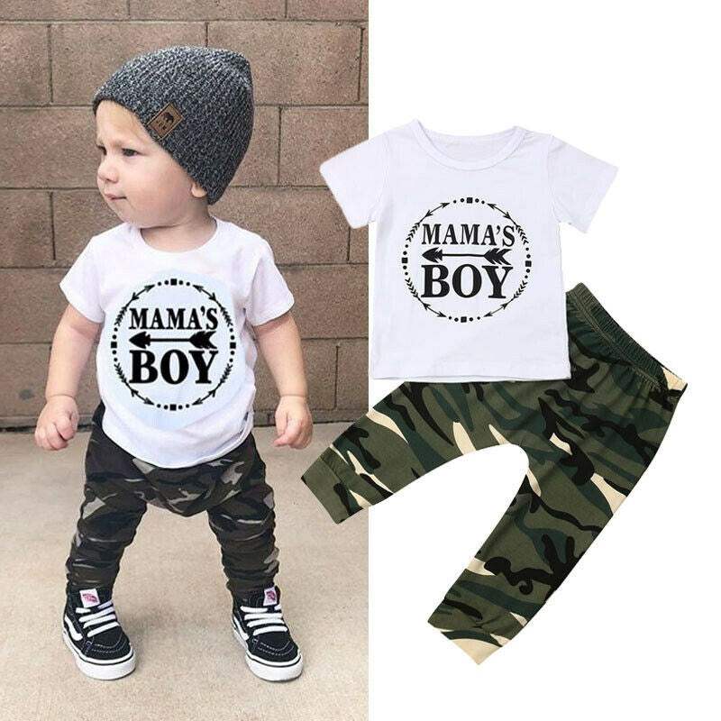 Boys' Summer Cotton T-Shirt And Pants Set | Ages 1-3