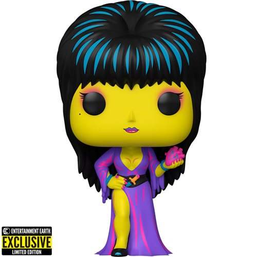 Funko Pop! Icons Elvira Black Light | Vinyl Figure | Entertainment Earth Exclusive