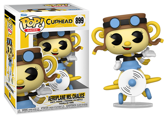 Cuphead Ms Chalice Aeroplane Funko Pop Figure Highly Collectible
