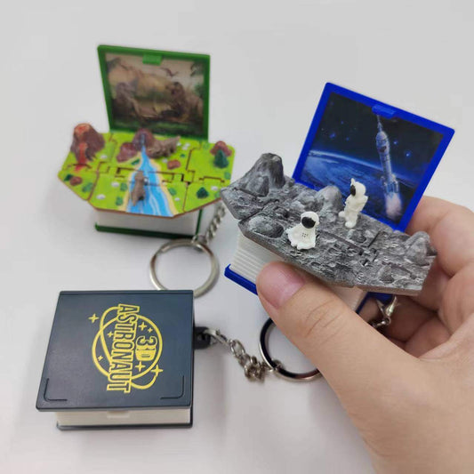 3D Dinosaur Pop-Up Book Keychain Toy | Plastic | Ages 4-6