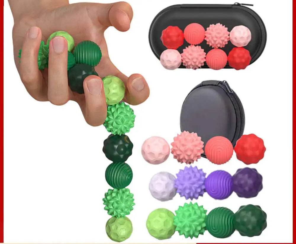 8Pcs Silicone Magnetic Sensory Balls Fidget Toy for Stress Relief - ToylandEU