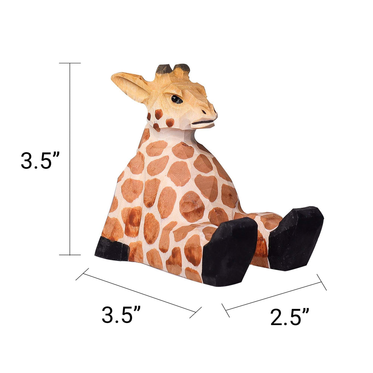 Paint Your Own Wood Giraffe | Hand Carved Wood | Phone Stand | Desk Decor