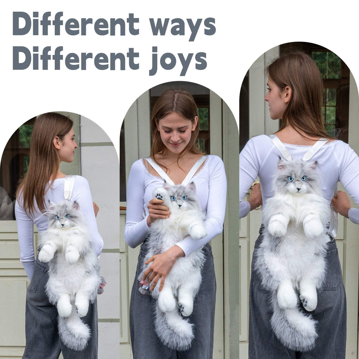 Realistic Maine Coon Backpack | Plush Faux Fur Finish | Lightweight Student Travel
