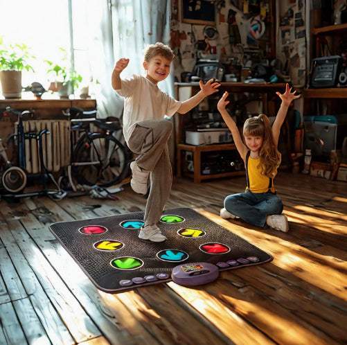 Kids' Bluetooth Dance Mat | 95 x 95 cm | Slip-Resistant | Foldable Music Game