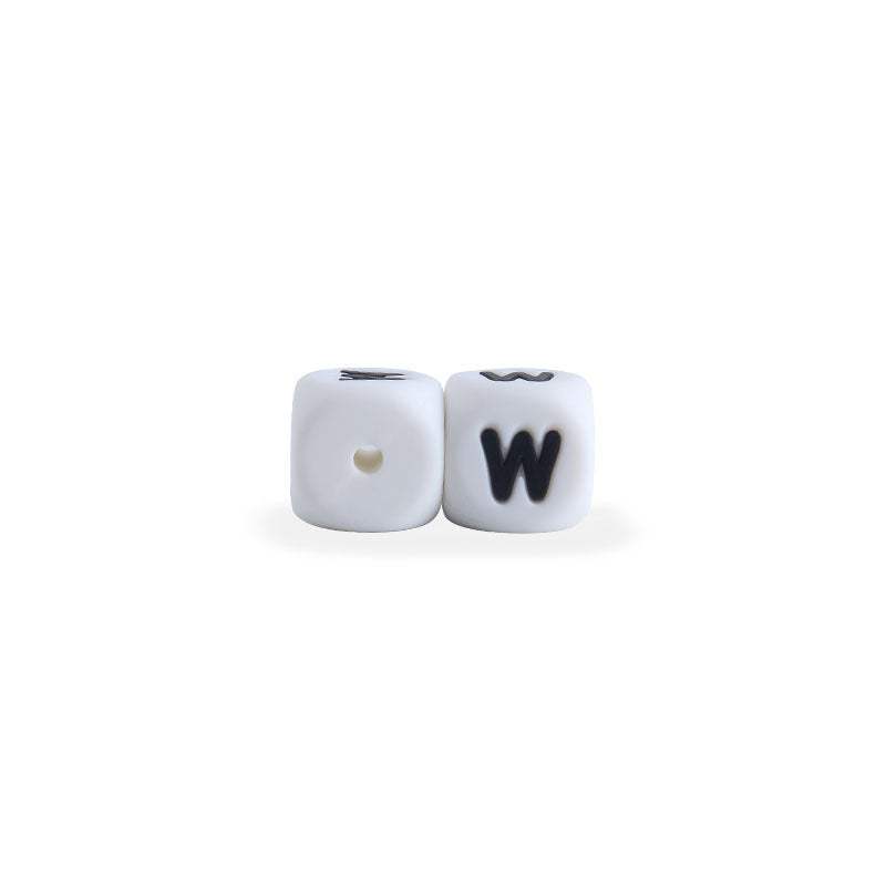 Silicone Letter Beads For Pacifier Chains | 12 mm