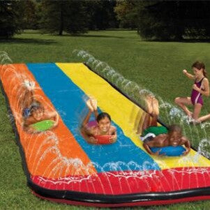 Three-Person PVC Children's Water Slide for Outdoor Fun Toyland EU