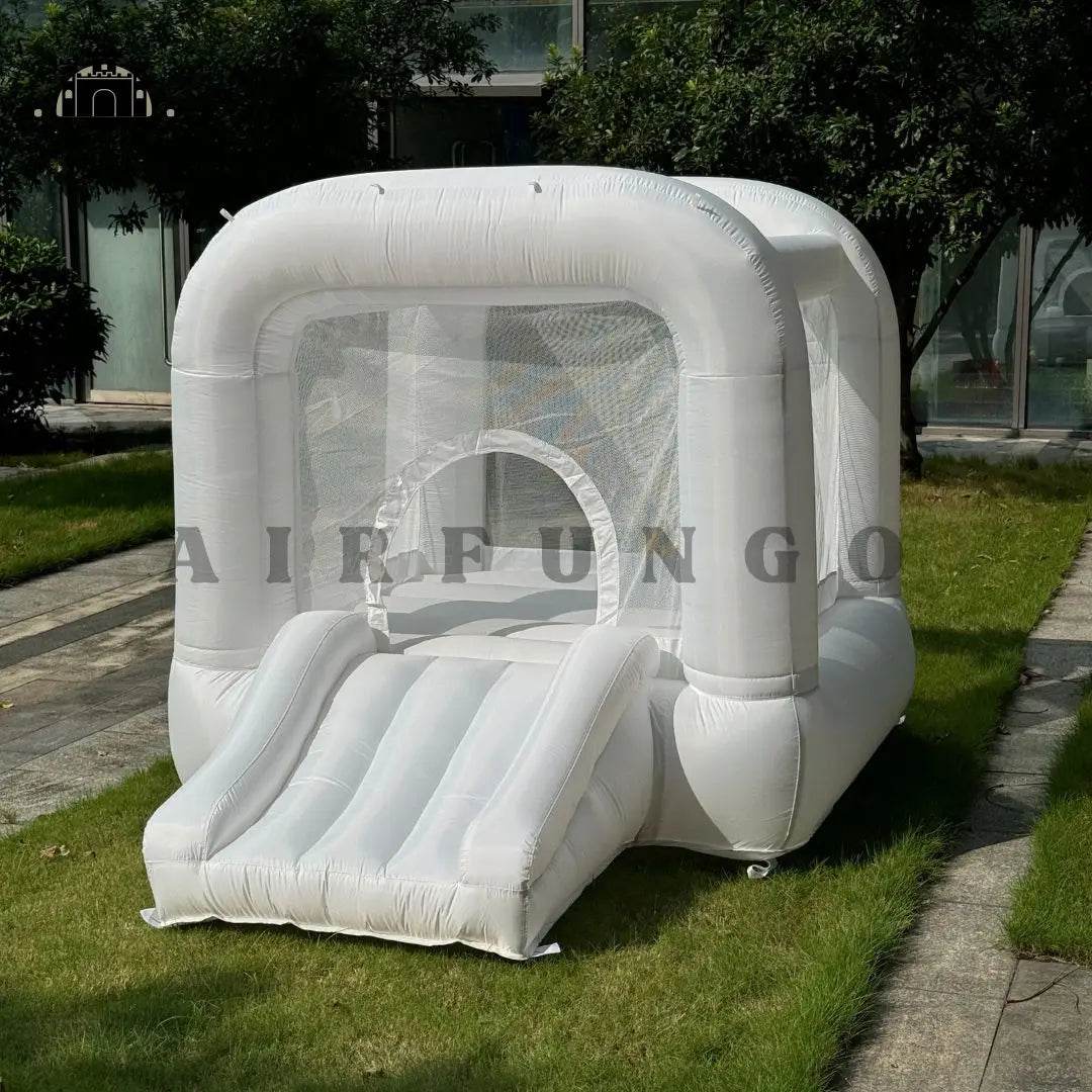 8ft White Bounce House Indoor Outdoor Softplay Inflatable Bouncer - ToylandEU