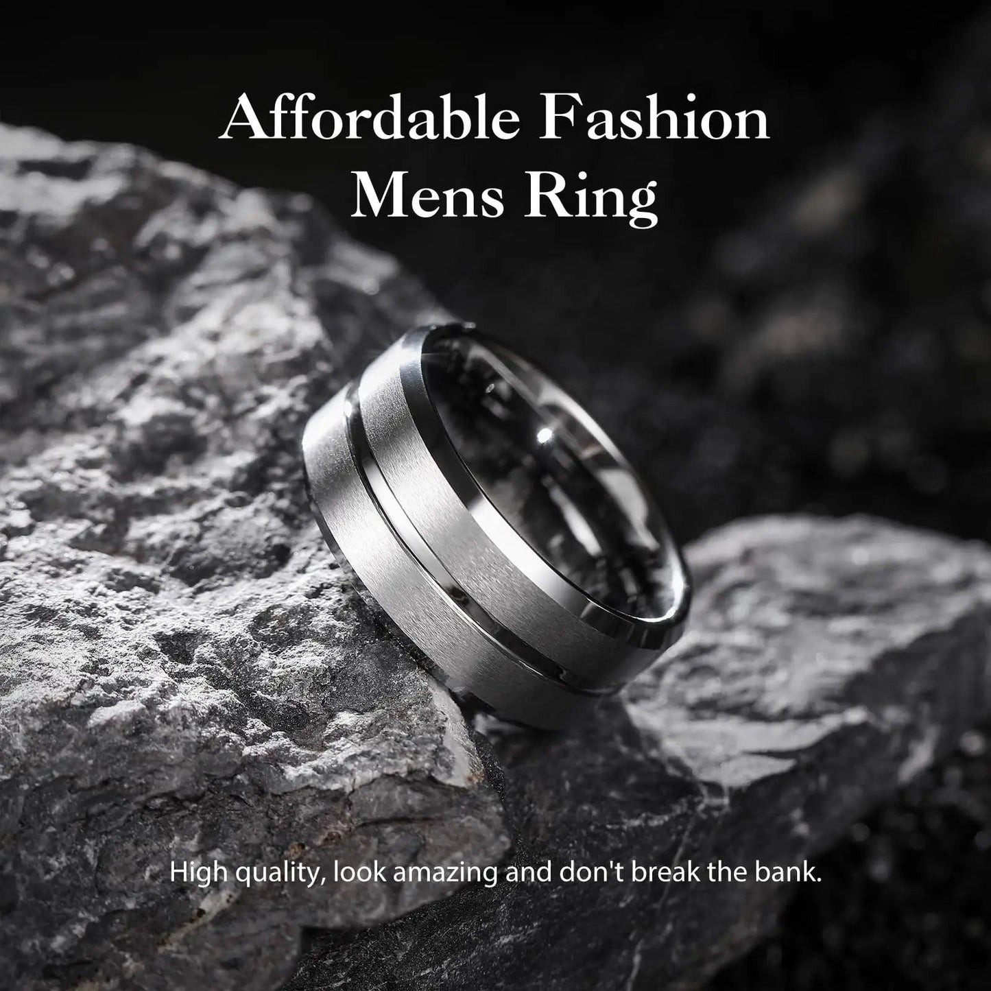 8mm Stainless Steel Wedding Band | Unisex Silver | Toylandeu™