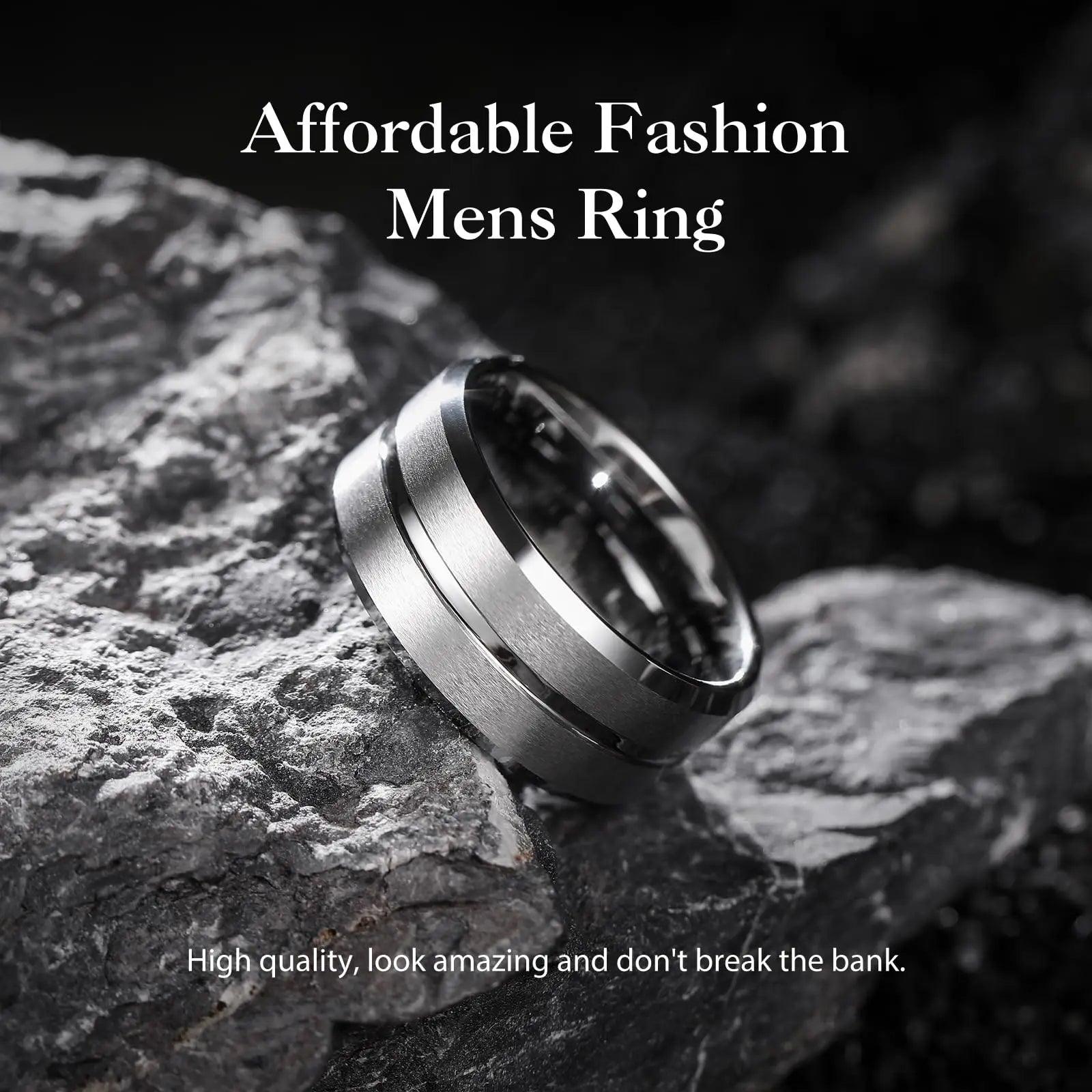 8mm Stainless Steel Wedding Band | Unisex Silver | Toylandeu™