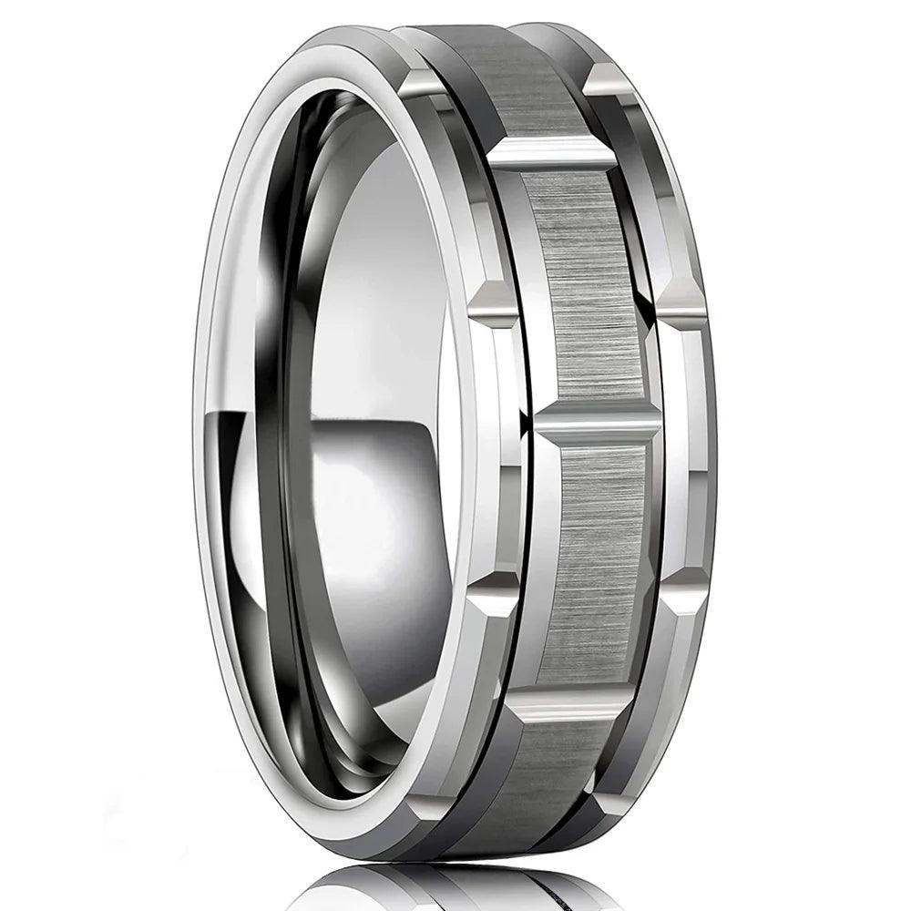 8mm Stainless Steel Wedding Band | Unisex Silver | Toylandeu™