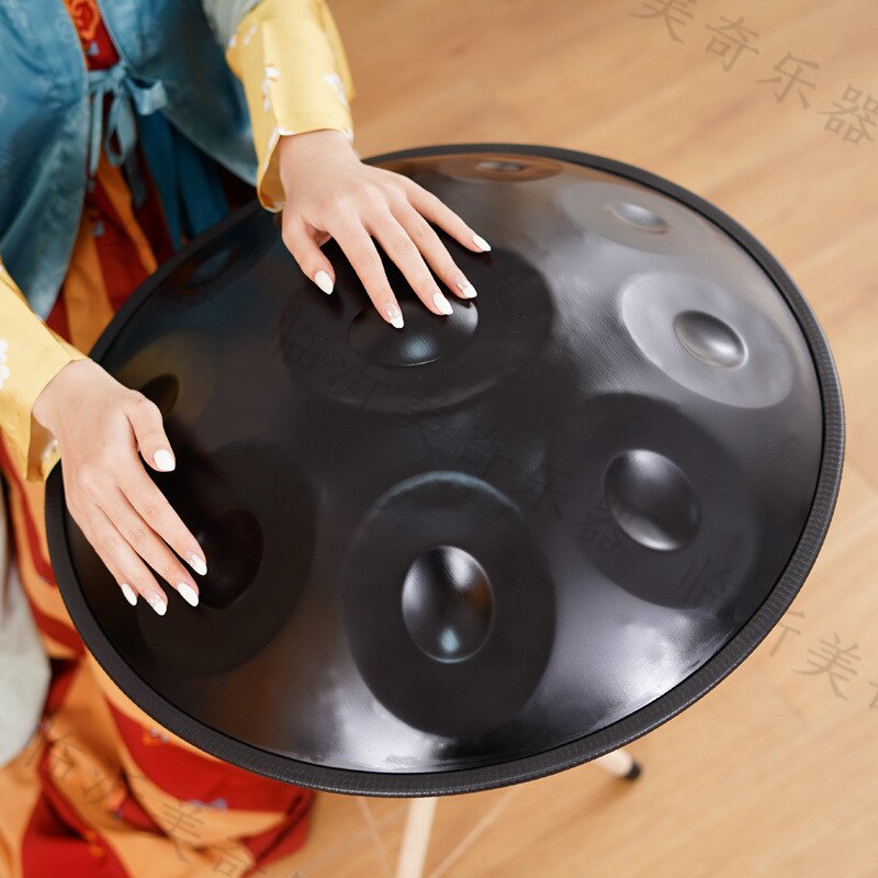 9/10 Tone Handpan Drum 22 Inches D Minor Blue Steel Tongue Drum Yoga - ToylandEU