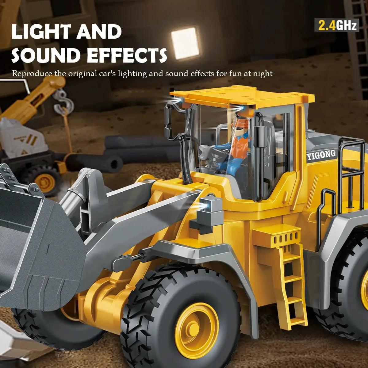  9-Channel RC Bulldozer Durable 2.4G Remote Control Toy -  ToylandEU™