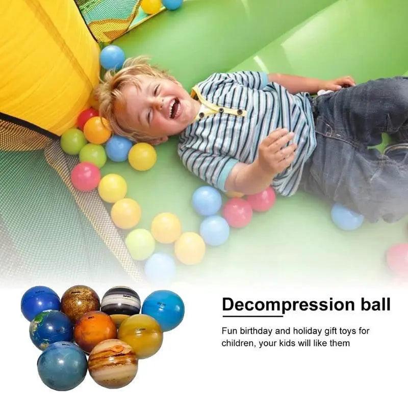  9 Pcs Solar System Planet Balls Stress Relief Educational Safe Sponge Solid Soft for Bouncy Toy Gif -  ToylandEU™