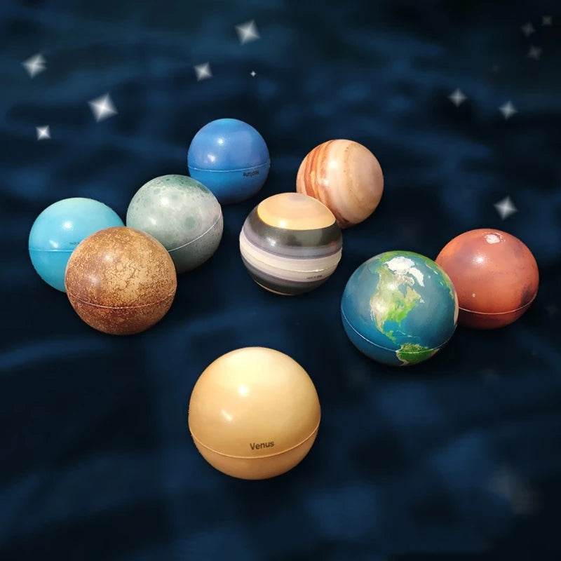 9 Pcs Solar System Planet Balls Stress Relief Educational Safe Sponge Solid Soft for Bouncy Toy Gif - ToylandEU