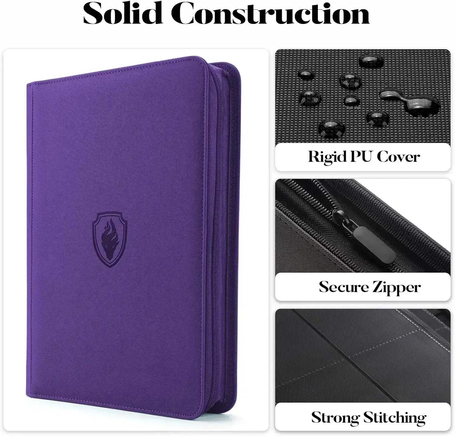 9 Pocket Zipper Card Binder for Trading Cards Durable PU - ToylandEU