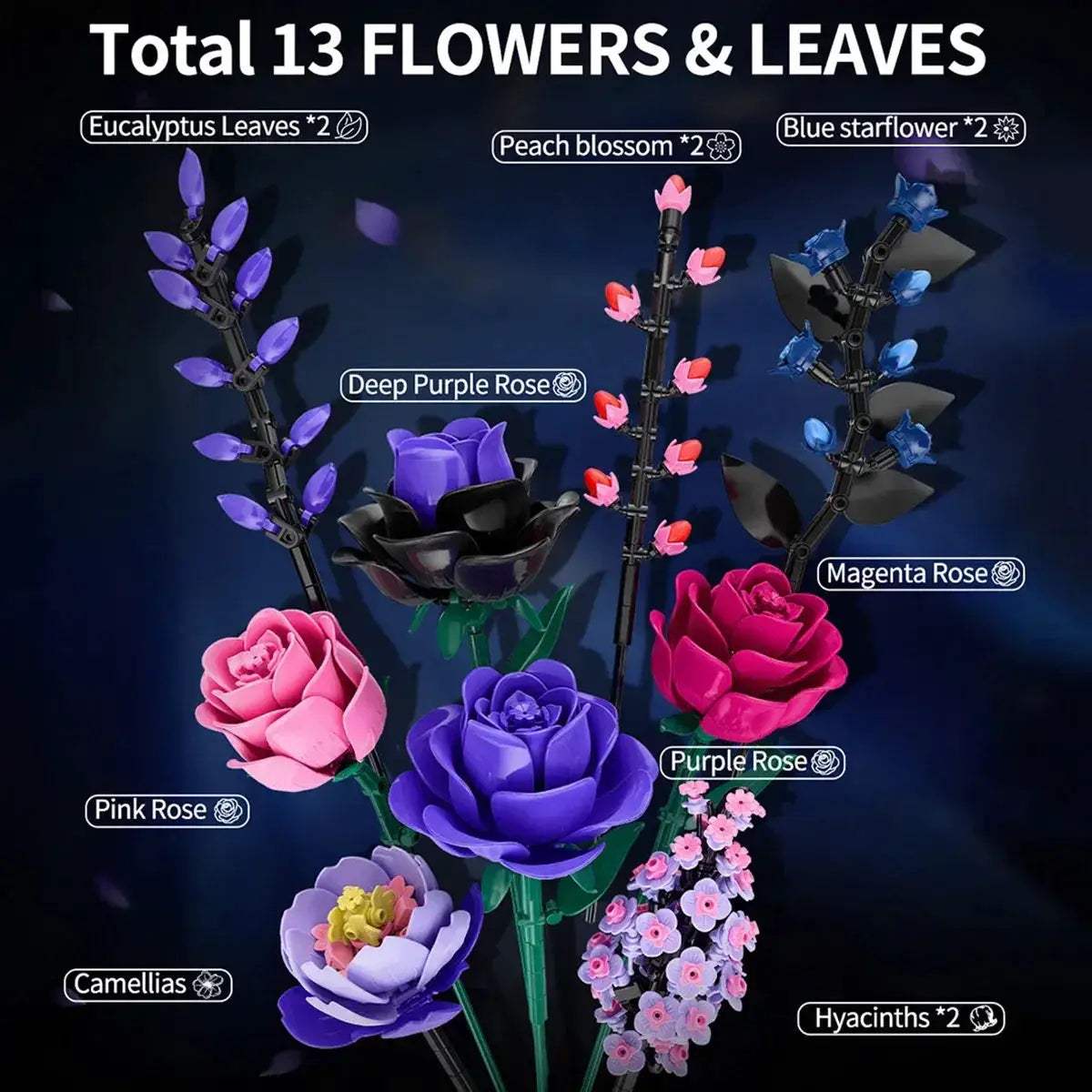 9-in-1 Bouquet Building Blocks Educational Toy Set - ToylandEU