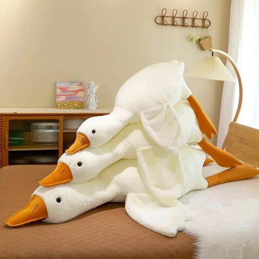  90-190cm Lovely Big White Goose Plush Toy Big Goose Doll Sleep on Bed Birthday Gift Girl -  ToylandEU™
