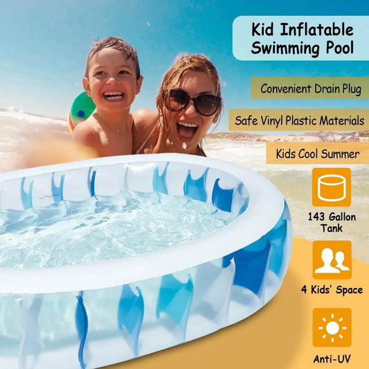90×60×20In Inflatable Swimming Pool For Kids Family Fun - ToylandEU