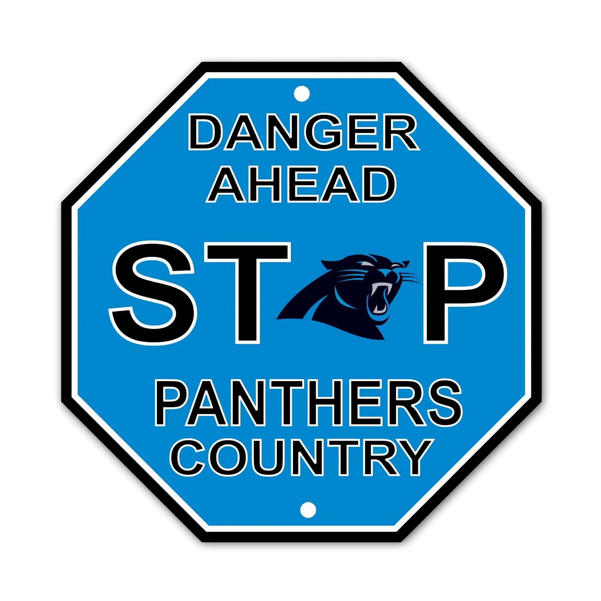 Carolina Panthers Sign 12x12 Plastic Stop Style CO