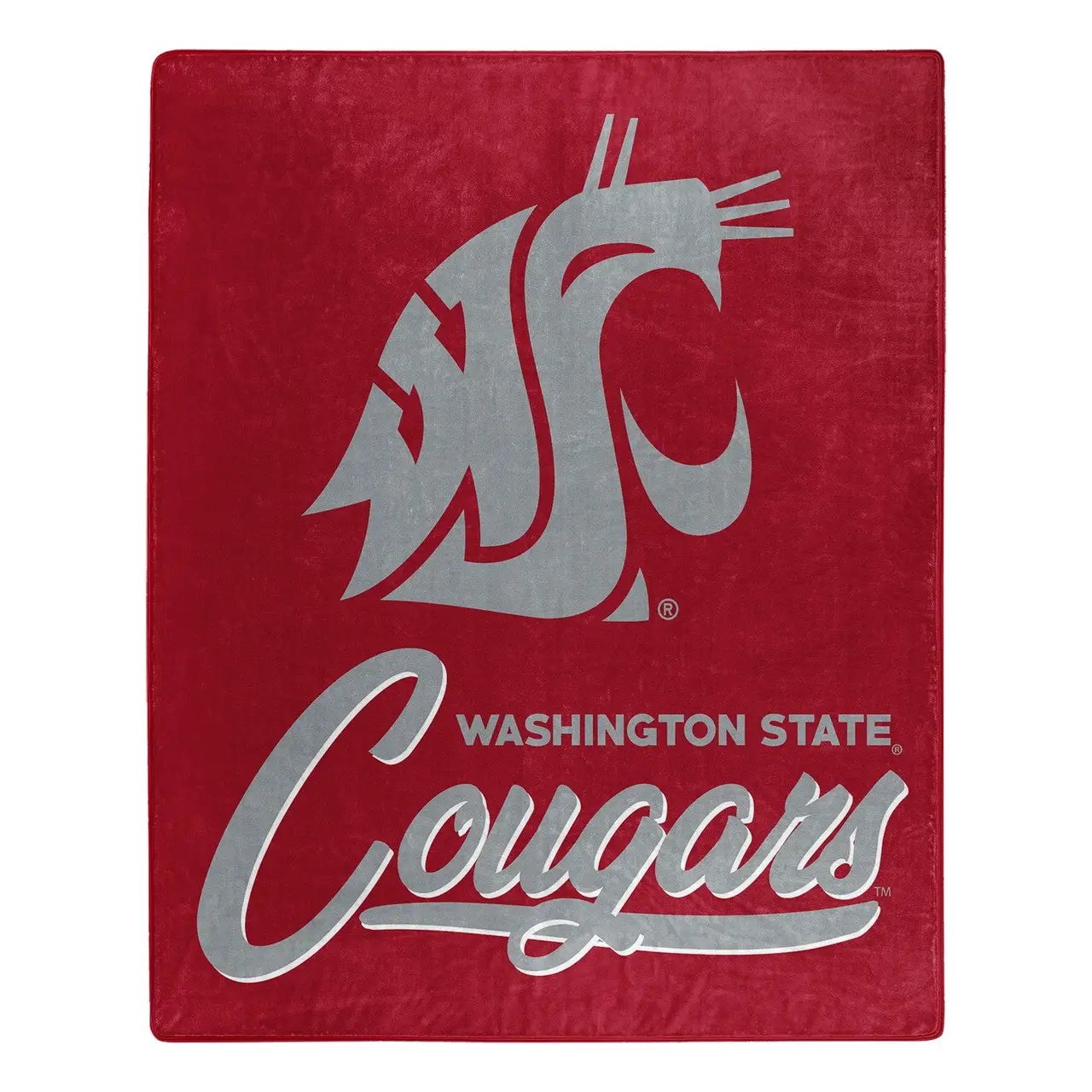 Washington State Cougars Blanket 50x60 Raschel Signature Design
