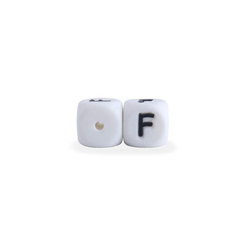 Silicone Letter Beads For Pacifier Chains | 12 mm